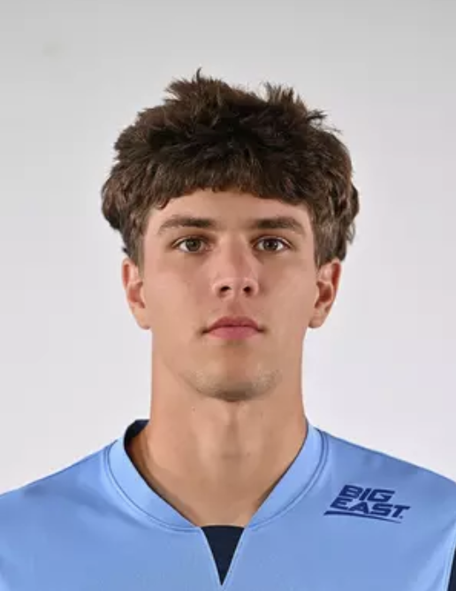 Joshua Rairick headshot in his light blue Villanova soccer jersey