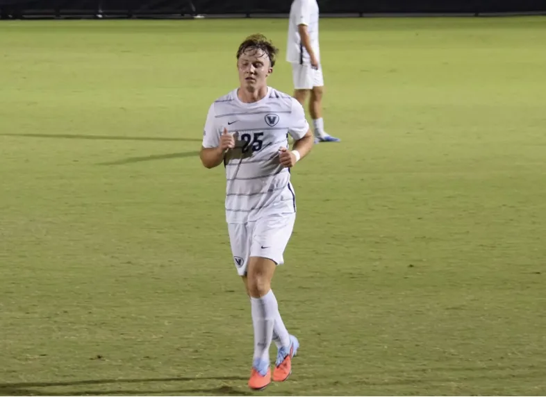 Villanova player jogging during a match
